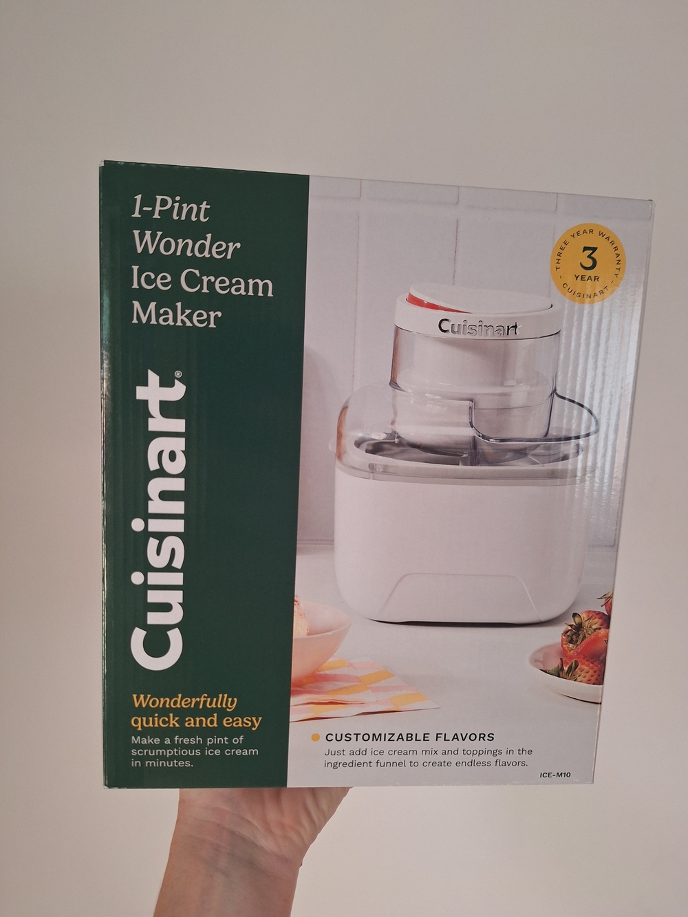 Cuisinart White 1-Pint Wonder Ice Cream Maker